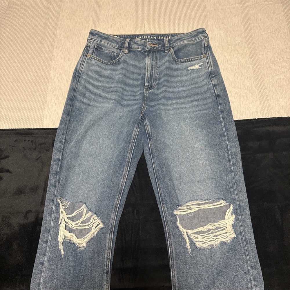 American Eagle Outfitters Blue Distressed Jeans